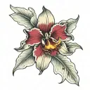 cattleya orchid tattoo design idea