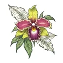 cattleya orchid tattoo design idea