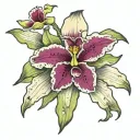 cattleya orchid tattoo design idea