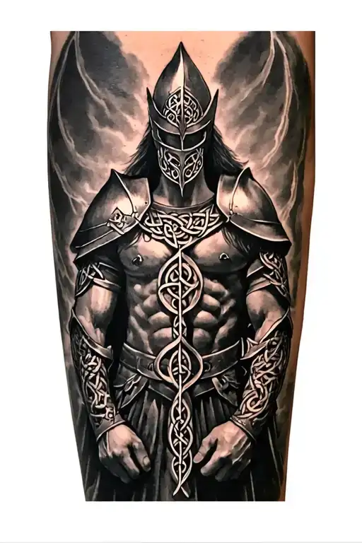 Celtic knight  tattoo design idea