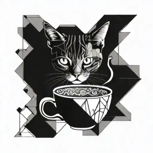 pussy and cup overflowing tattoo design idea