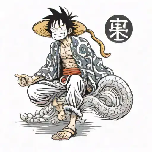 Monkey D Luffy tattoo design idea