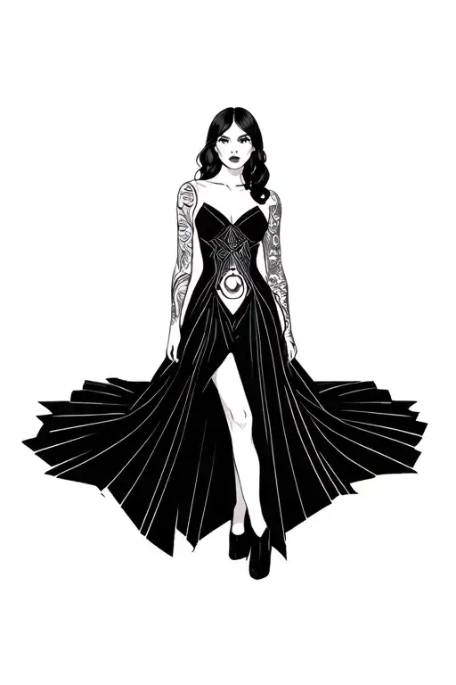 sexy girl tattoo design idea