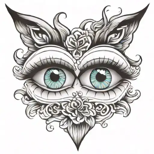 crying eyes tattoo design idea