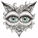 crying eyes tattoo design idea