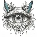 crying eyes tattoo design idea