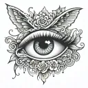 crying eyes tattoo design idea
