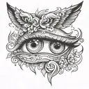 crying eyes tattoo design idea