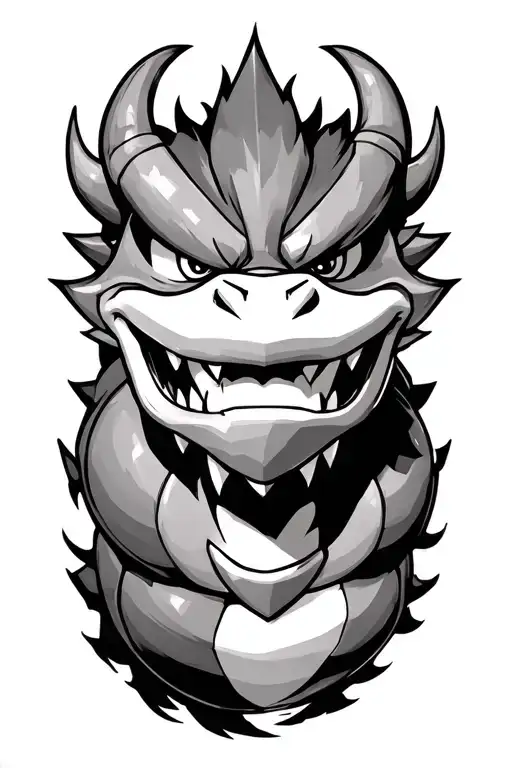 bowser overlooking all of them tattoo design idea