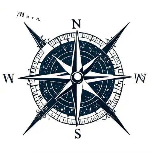 The Compass & Anchor Hybrid• 	Realistic compass (direction, legacy, leadership) entwined with an anchor (resilience tattoo design idea