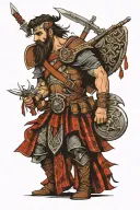 Scottish warrior tattoo design idea
