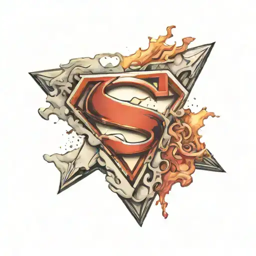 superman logo inside the letter X tattoo design idea