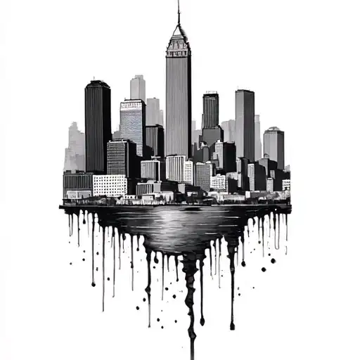 Philly Skyline tattoo design idea