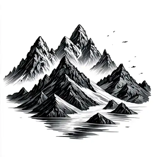 3 Peaks tattoo design idea