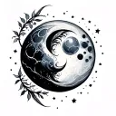 Moon tattoo design idea
