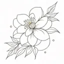 sun rain flower tattoo design idea