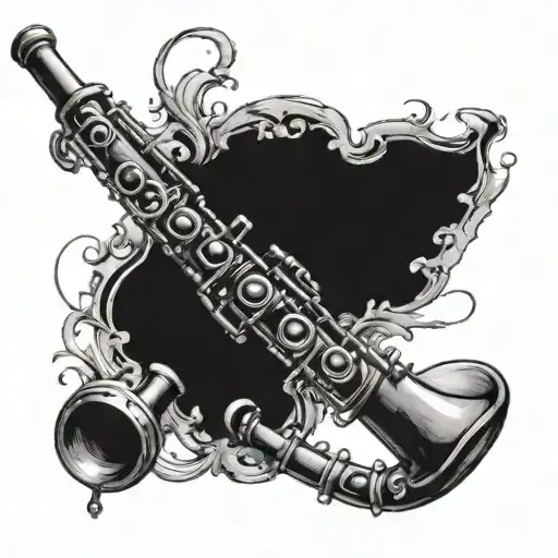 Clarinet tattoo design idea