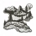 Utah hiking tattoo design idea