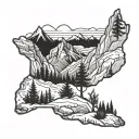 Utah hiking tattoo design idea
