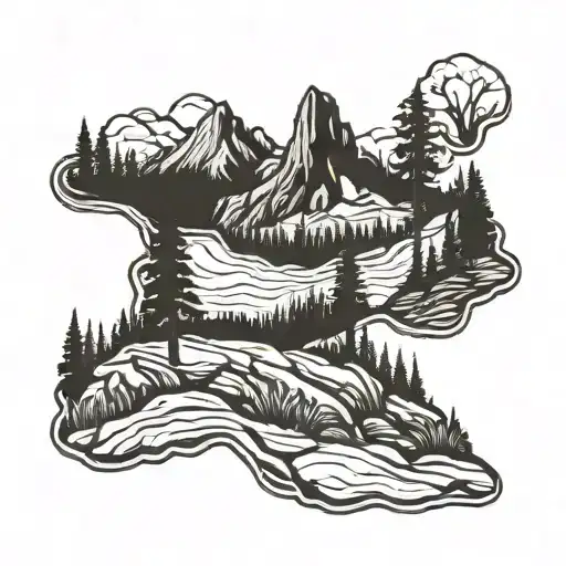 Utah hiking tattoo design idea