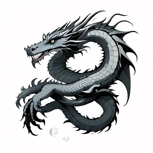 Dragon Wrapped Around Arm tattoo design idea