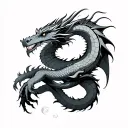 Dragon Wrapped Around Arm tattoo design idea