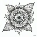 number seven draw a sunshine tattoo design idea