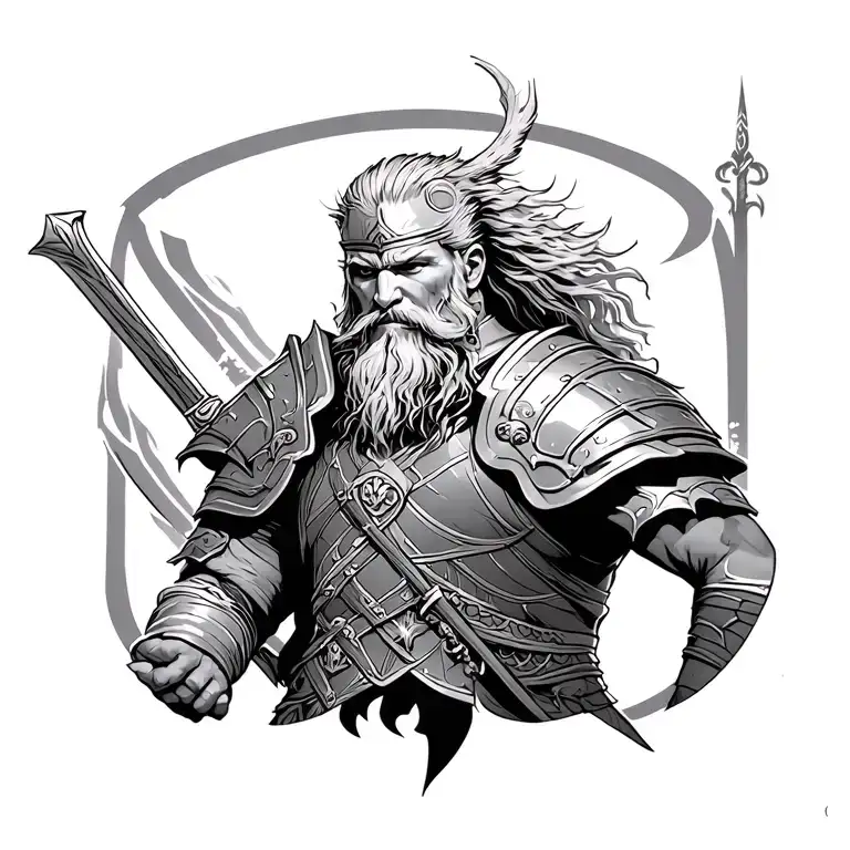 highlander warrior tattoo design idea