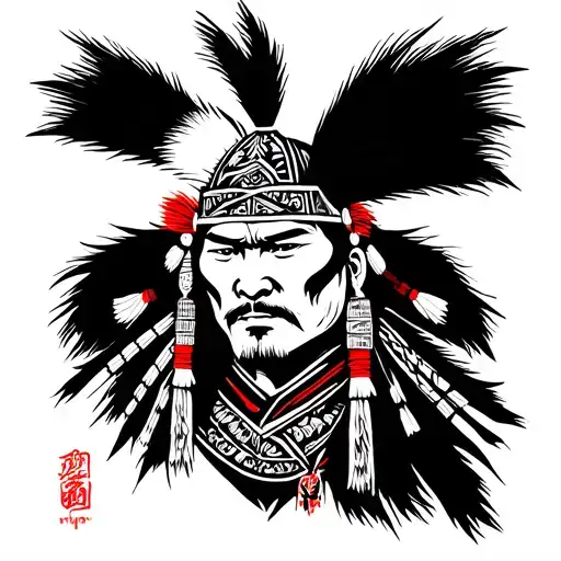 Mapuche warrior tattoo design idea