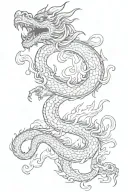 Chinese dragon with smoke and spine tattoo tattoo design idea