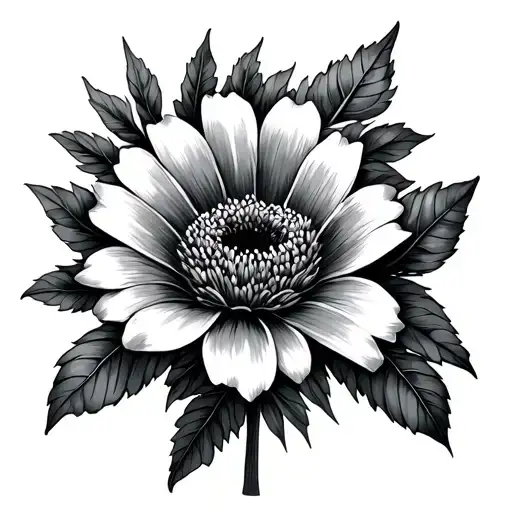 September august and April birthflower tattoo design idea