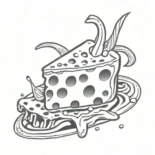 a swiss cheese wizard tattoo design idea