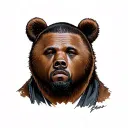 kanye west bear tattoo design idea