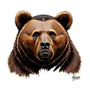 kanye west bear tattoo design idea