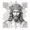jesus christ inri tattoo design idea