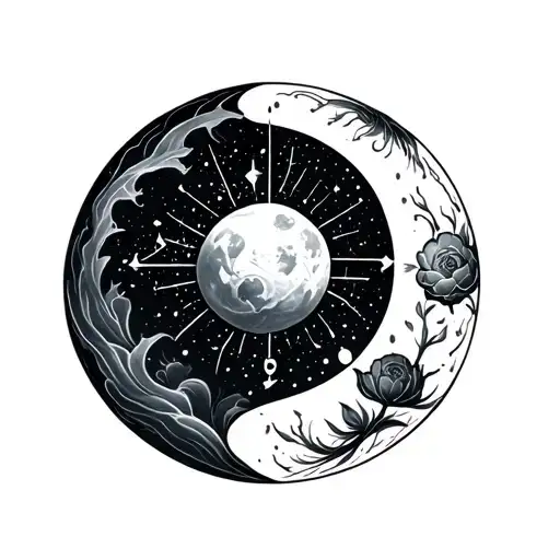 Aquarius constellation reflecting tattoo design idea