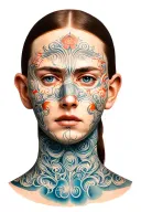 nicolo machiavelli keep mask on own her face surrounded tattoo design idea