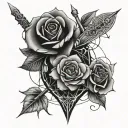 spider web,rose,sword,natural,original,different tattoo design idea