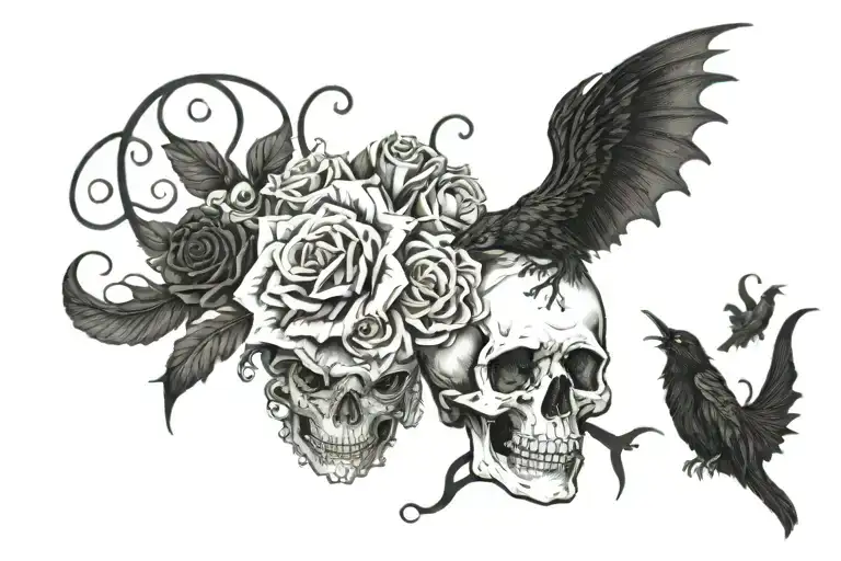 words "the words "Forever your nurse, i’ll see you on the party bus in heaven. Mae Carolyn" tattoo design idea