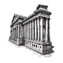 Roman Building tattoo design idea