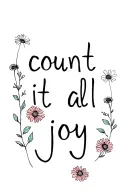 "count it all joy" wildflowers tattoo design idea