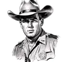 john wayne police tattoo design idea
