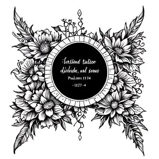 psalms 127:4 forearm tattoo design idea