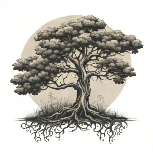 posion tree with benett writin on it with cursive tattoo design idea