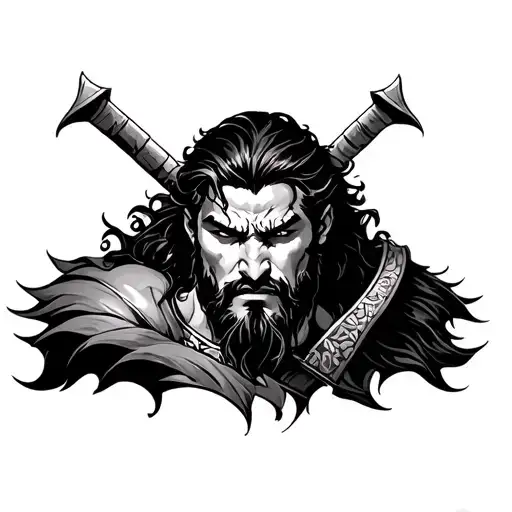Samson tattoo design idea