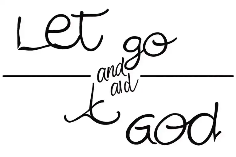 let go and let god on band tattoo tattoo design idea