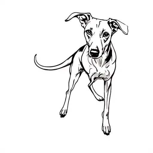 a greyhound dog tattoo design idea