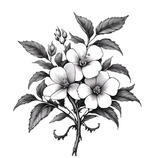 "I raised the gardens of the wilted flowers of apple trees and willow vine tattoo design idea