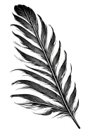 turkey feather tattoo design idea