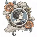 head in the clouds but my gravity's centered" tattoo design idea